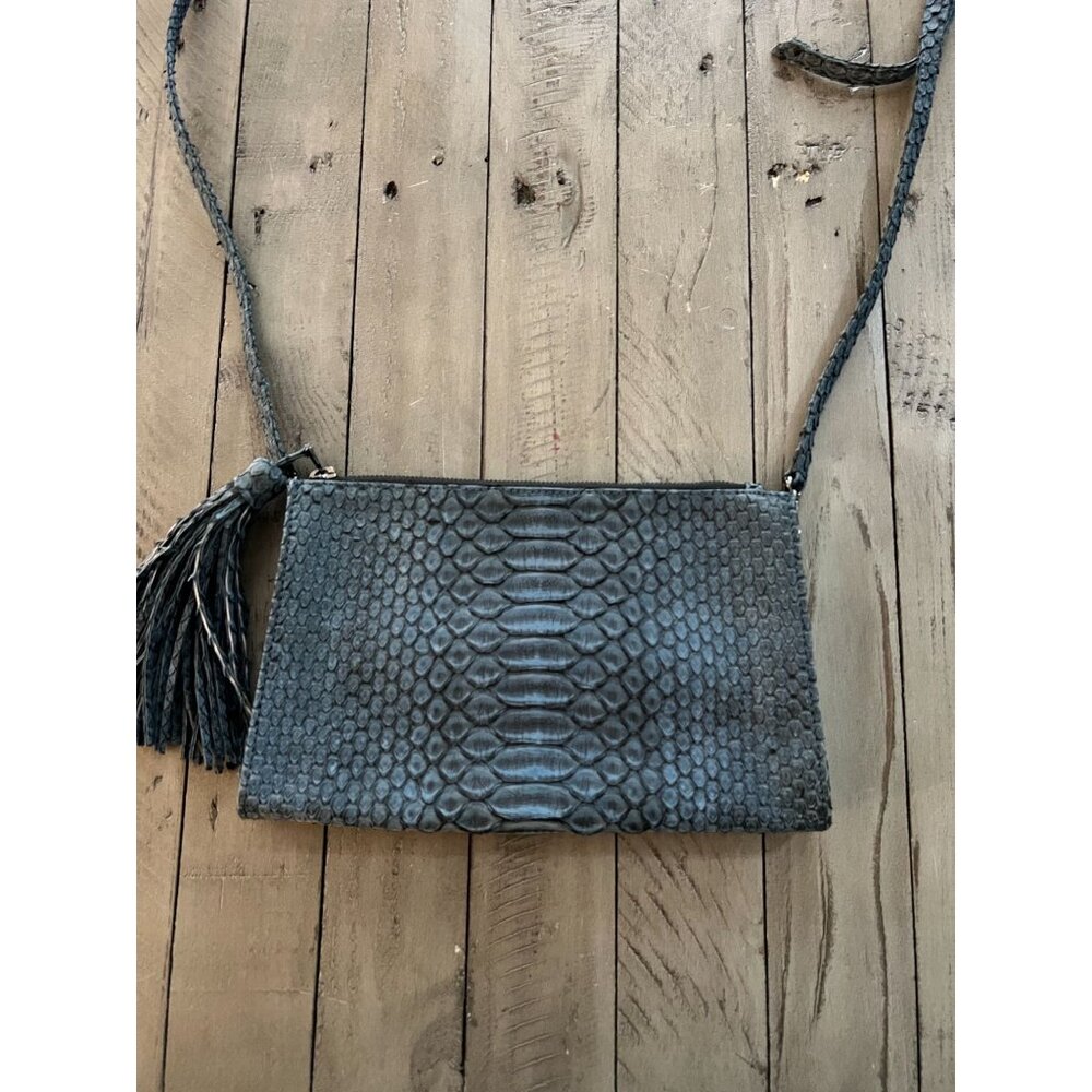 J. Markell Deb Python Snakeskin Convertible Cross… - image 4